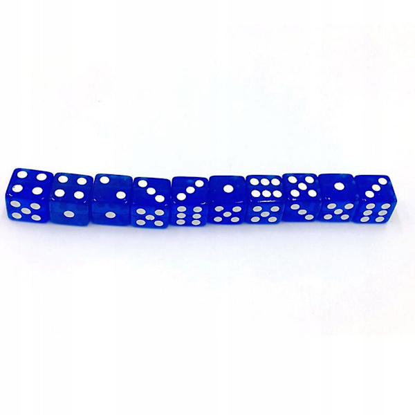 Transparent Dice Akryl Underhållning Tärning Brädspel Toy For Night Bar Pub Ktv null none