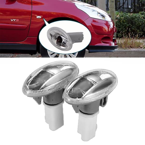 2st Car Partner Sidostyrning Blinkers Repeater Light För 108 107 407 206 6325g3 För Citreon C1 C null none