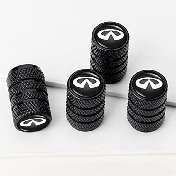 Incredikoo däckventilspindelkapslar kompatibel med Ford Bronco cap Universal cover Biltillbehör för bilar, SUV, lastbilar, motorcyklar for I black