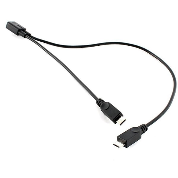 Micro USB hona till micro USB hane splitterkabel Dataöverföring 30 cm lång null none