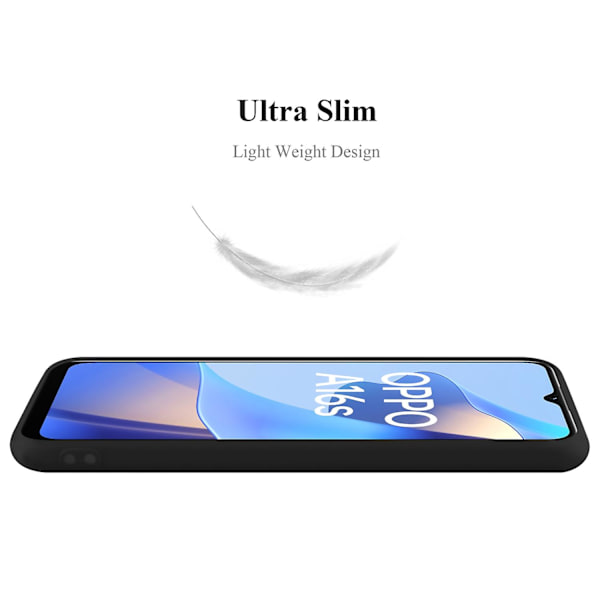 Oppo A16s / A54s Hülle Handy Cover TPU- case - matta färger CANDY BLACK A16s / A54s