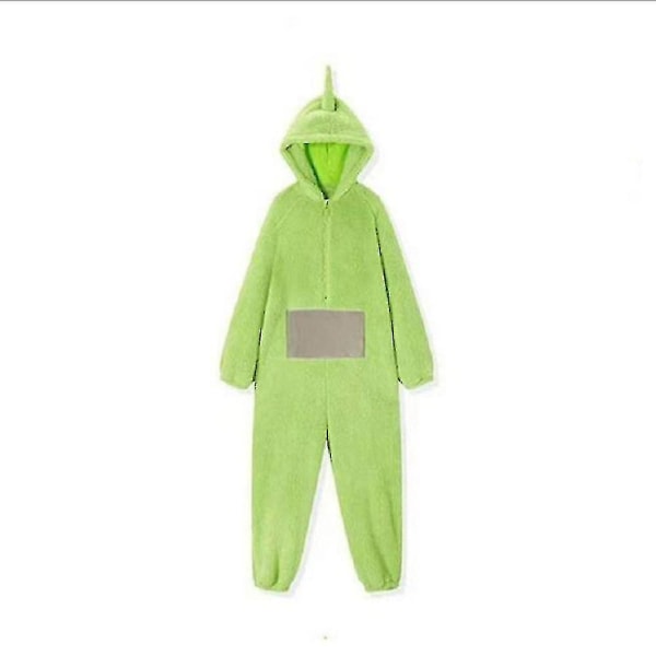 Hem 4 färger Teletubbies Cosplay för vuxen Rolig Tinky Winky Anime Dipsy Laa-laa Po Mjuk långärmad bit Pyjamas kostym green M