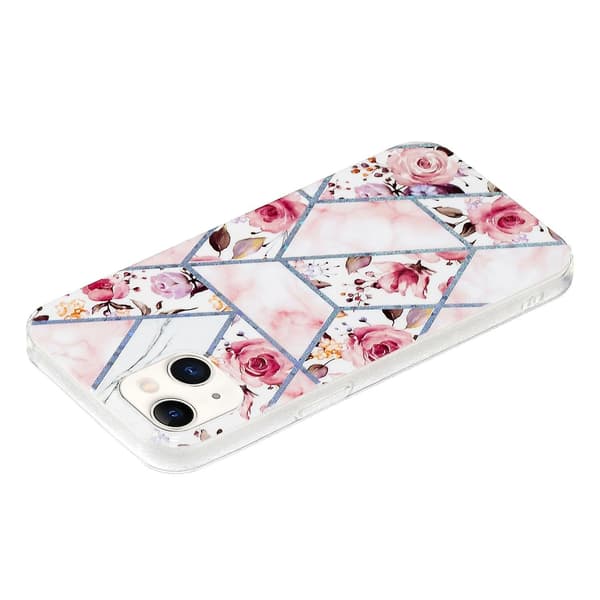 Galvaniserat mjukt TPU- phone case för iPhone 15 Pink none
