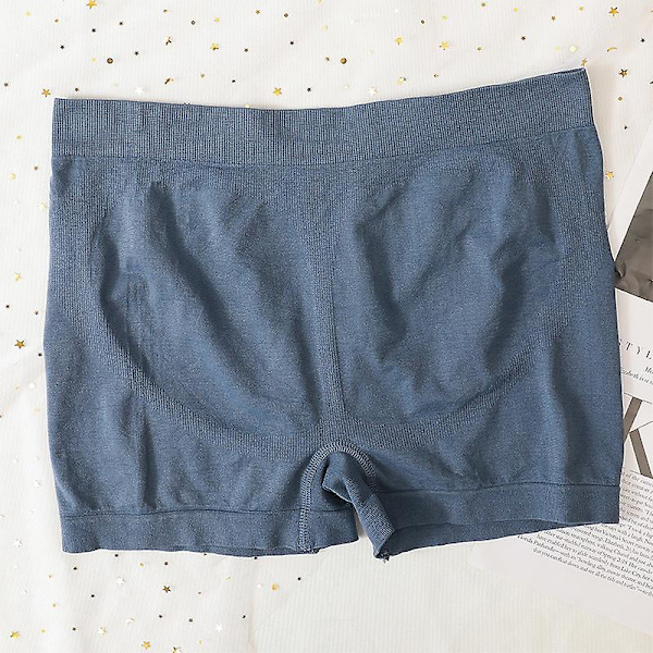 Sömlösa shorts med hög midja Kvinnor Hip Push Up Shorts Säkerhetsbyxor Fitness Boxer Trosa Magkontroll Underkläder Kalsonger Z M style1 blue