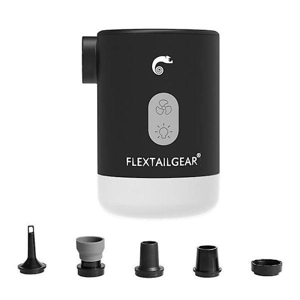 Max Pump 2 Pro Bärbar Mini Luftpump Camping Utrustning Elektrisk Uppblåsare Usb Laddning Belysning För Utomhus Black