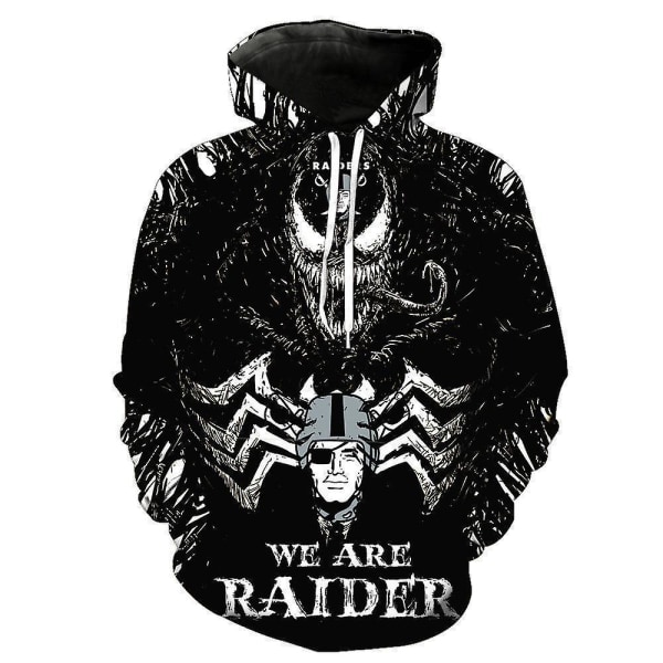 Nfl Raiders 3d Digital Printing Pullover Huvjacka herrtröja Team Cup-wy03-4xl WY02 XXL