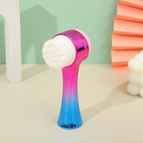 Ansiktsrengöringsborste Scrubber Silikon Manuell ansiktstvättborstar för djupporexfoliering Makeup Red
