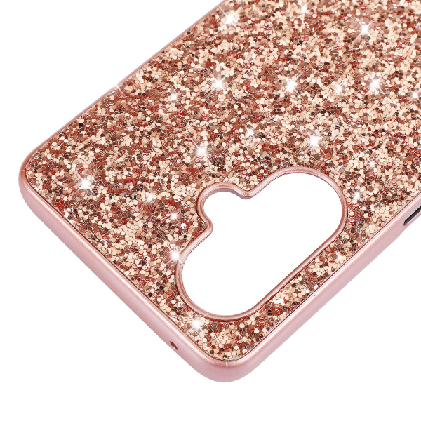 För Oneplus Nord Ce 3 5g glänsande glitter paljetter Cover Galvanisering Tpu Ram Hårt Pc Phone case Red