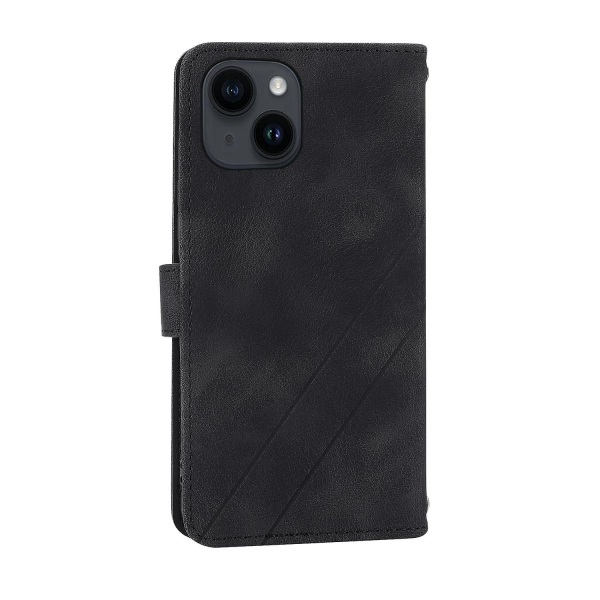 Case med präglat linje för iPhone 15 Plus Black