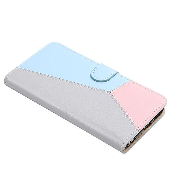 Trefärgat PU- case för iPhone 15 Grey