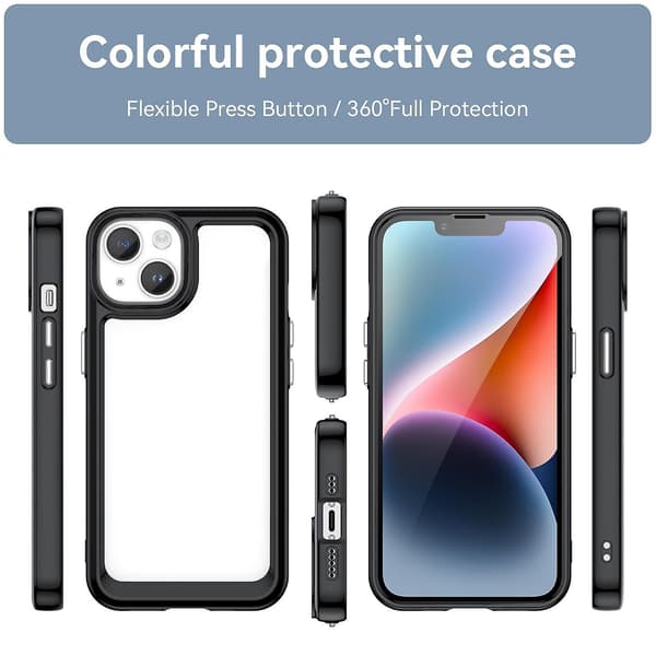 Akryl + TPU phone case för iPhone 15 Black
