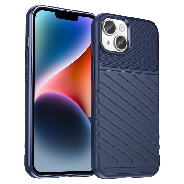 Thunderbolt TPU- case för iPhone 15 Plus Blue