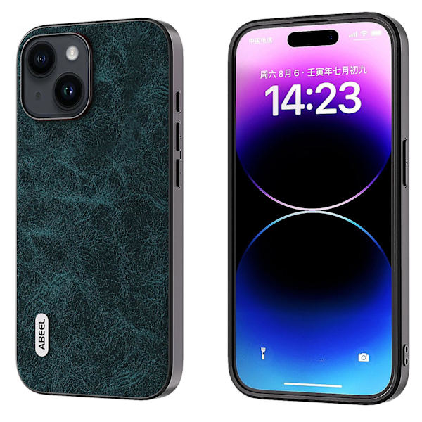 ABEEL Dream Litchi Texture Case för iPhone 15 Blue