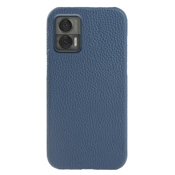 För Motorola Edge 30 Neo 5g ofullständigt cover Magnetskal äkta koläder+st Litchi Texture Phone case Blue none