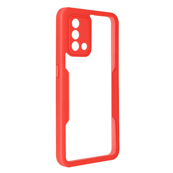Case för Oppo A74 4G Plexiglas Bak och Polymer Front Red