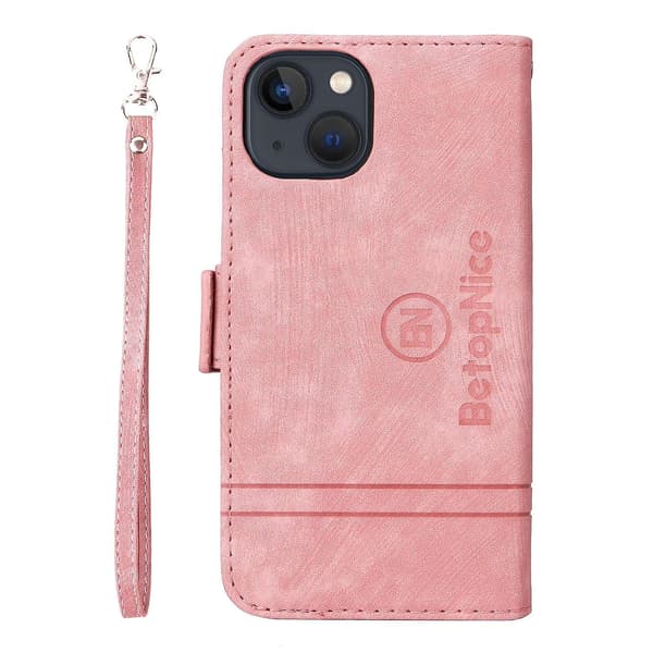 Case med spänne på dubbla sidor för iPhone 15 Pink