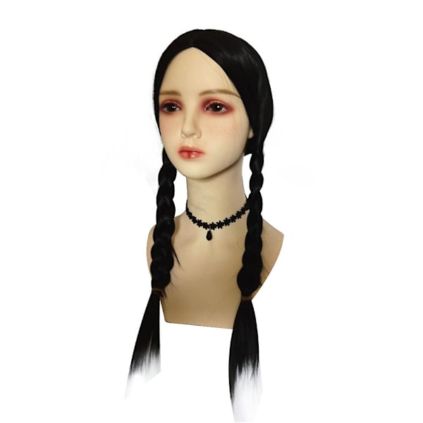 Onsdag Addams Series Kostym/prydnader/peruker För Dam Barn Cosplay Festklänning Fancy Dress Up One Size C