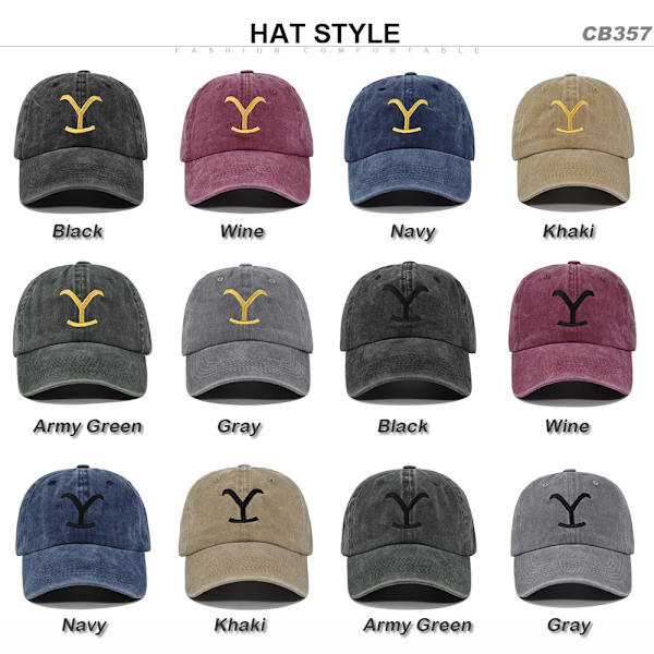 Yellowstone Dutton Ranch Baseball CB357 grå-svart