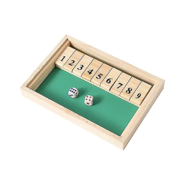 Sifferbrädspel på franska Shut The Box Brädspel Leksaker Små (grön) null none