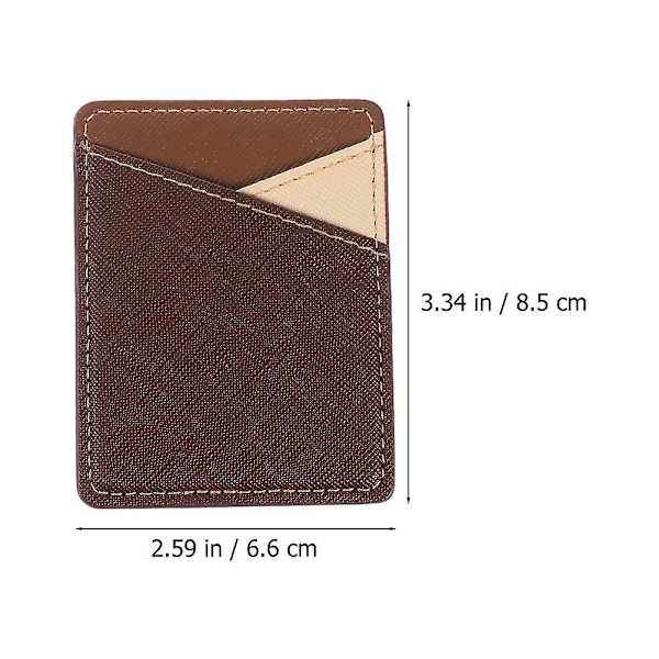 2 st Fickplånbok Mobiltelefon Plånbok Plånbok Baksida Telefonkort Plånbok Case Coffee 8.5X6.6X0.2CM