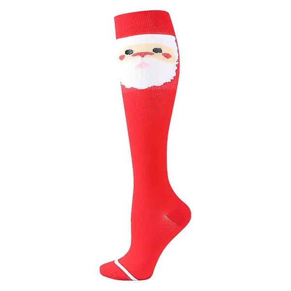 Julkompressionsstrumpor Marathon Löpsportstrumpor Herr Kvinnor Åderbråck Kvinna Vinter Nyår Strumpor 20-30 Mmhg 17 L XL