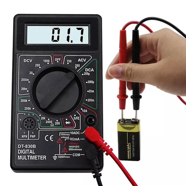 Digital Multimeter AC/DC Spänningstestare Digital Multitester Digital Avometer Yellow