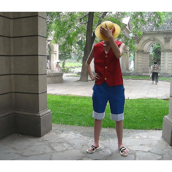 Monkey D Luffy Cosplay Skor Sandaler Zori Waraji Sandaler & Flip Flops Halloween Karneval Tillbehör Flip Flops Anpassade 36 none
