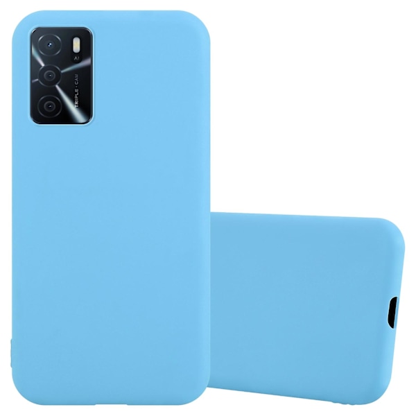 Oppo A16s / A54s Hülle Handy Cover TPU- case - matta färger CANDY BLUE A16s / A54s