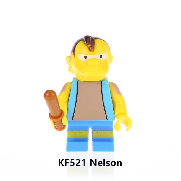 8 st/ set The Simpsons byggklossar Leksaker Actionfigurer Homer Bart Marge Simpson Montering Minifigurer Barn Fans Samlarpresenter null none