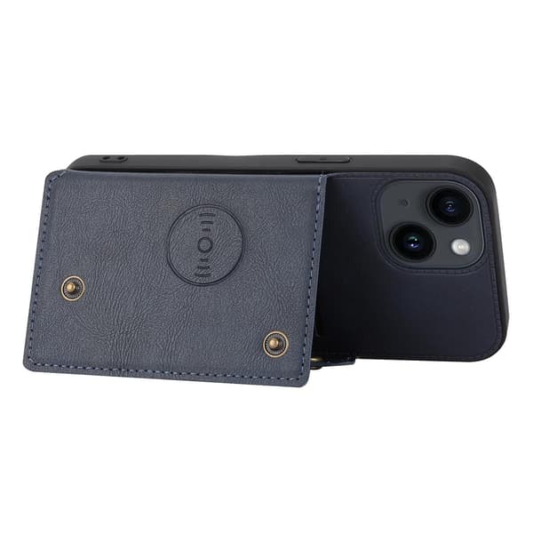 Phone case med dubbelt spänne för iPhone 15 Blue