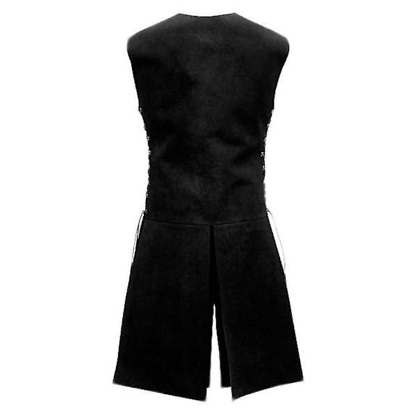 Vuxna män Medeltida Läderväst Pansar Larp Knight Warrior Dräkt Roman Archer Tabard Kappa Cosplay Tunika Halloween Carnival Kostym Red XXL