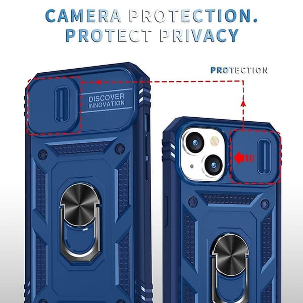 Sliding Camshield phone case för iPhone 15 Blue