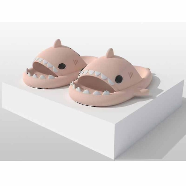 Shark Tofflor Halkfria duschtofflor Badrumstofflor Mjuka sommarsandaler för flickor och pojkar Nyhet pink 38 39