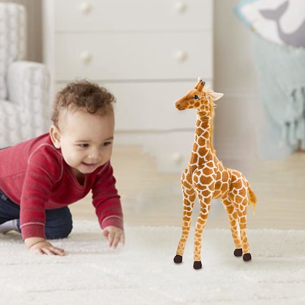 Jätte giraff för barn verklighetstrogna sovrum plyschleksak mjuk docka gosedjur Party 35cm/13.78in