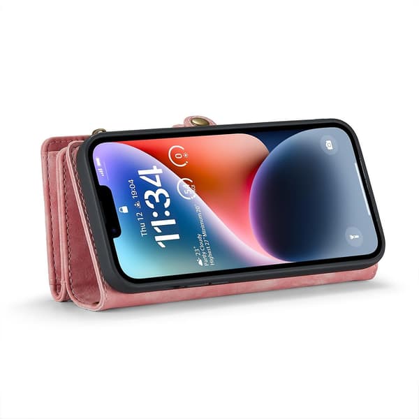 CaseMe 008 PU case för iPhone 15 Plus Pink