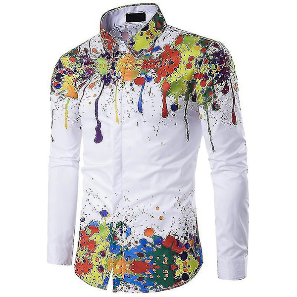 Skjorta med print för män 3XL