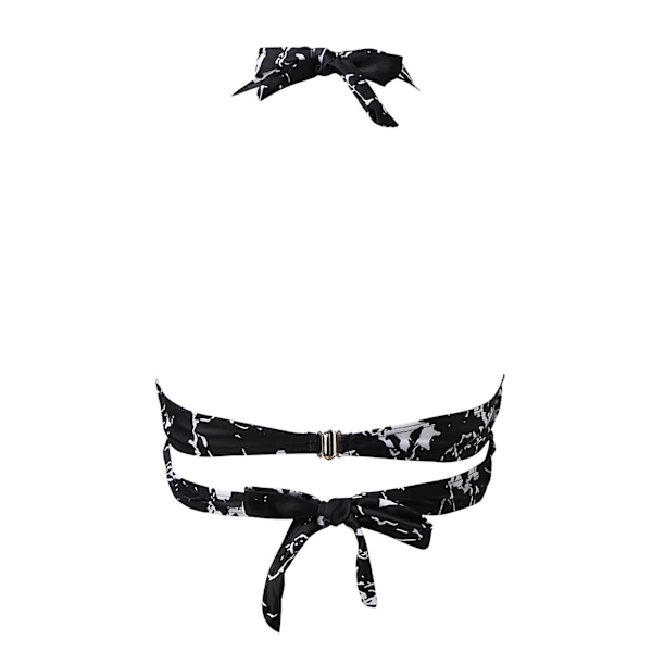 Baddräkt i plusstorlek för kvinnor Baddräkt Dammode Mångsidigt sexigt tryck Baddräkt Halter Baklös Bikinitoppar Baddräkter Black M