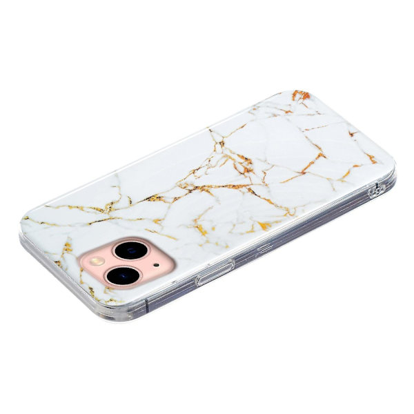 Marble TPU phone case för iPhone 15 White