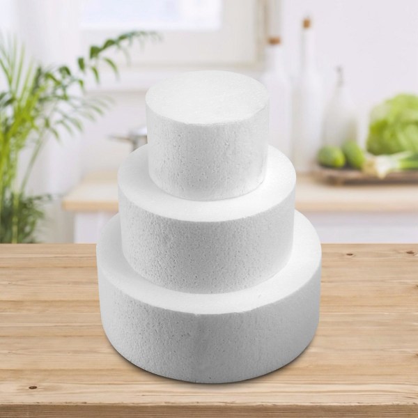 Rund tårtdocka 4 tum / 6 tum / 8 tum (kaka set 4 tum 6 tum 8 tum) white none