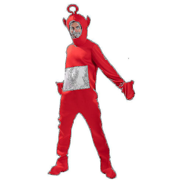 Cartoon Teletubbies Cosplaydräkt för Vuxna - Rolig Festdräkt, Söt Pyjamas, Hemmadräkt Bo-Red M