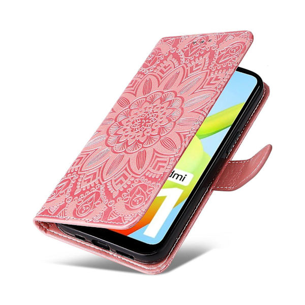 För Xiaomi Redmi A1 4G/A2 4G Solros case Vikbart ställ cover null none