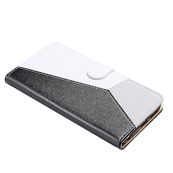 Trefärgat PU- case för iPhone 15 Plus Black