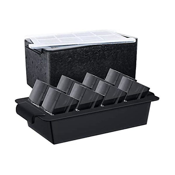Tsir Clear Ice Maker, Clear Ice Square bricka Gör 8 Big Square Ice Square, Ice Square Maker för cocktails null none