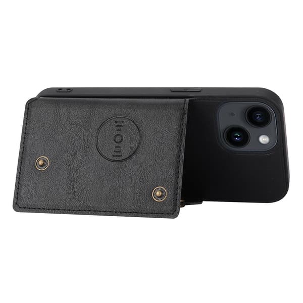 Phone case med dubbelt spänne för iPhone 15 Black