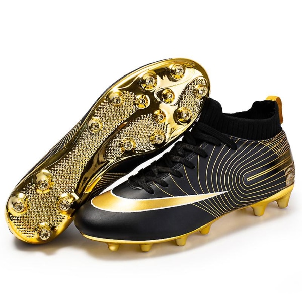 KIDENG Fotbollsskor för män Fotbollsskor med hög ankel för vuxna Grästräning Sport Skor Sneakers Yj32751G Black 36
