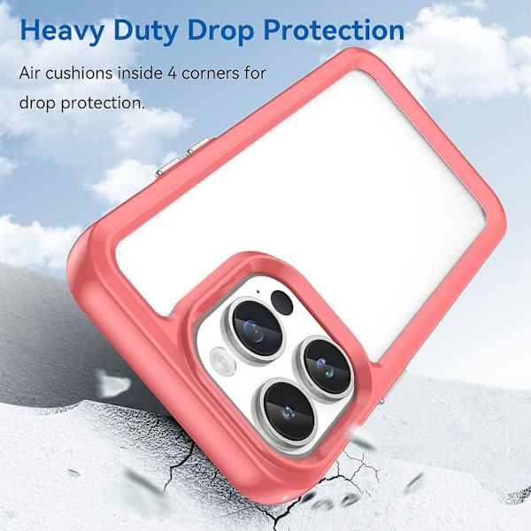 Akryl + TPU phone case för iPhone 15 Pro Red