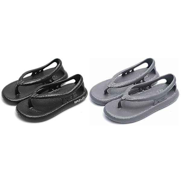 Bästsäljare- Bazuo Sandaler, Unisex Comfort Walking Flip Flops Bazuo Slides, Eva Tjock Bottom Bazuo Tofflor Grey 40-41