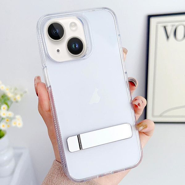 Hållare Phone case För iPhone 15 Plus Silver