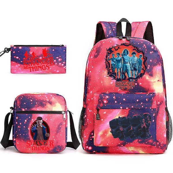 Stranger Things Ryggsäck Skolväska Stranger Things Trio-12