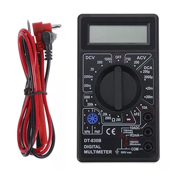 Digital Multimeter AC/DC Spänningstestare Digital Multitester Digital Avometer Black